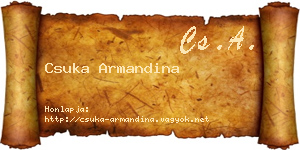 Csuka Armandina névjegykártya